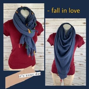 Remi & Reid Blue Square Wrap or Scarf